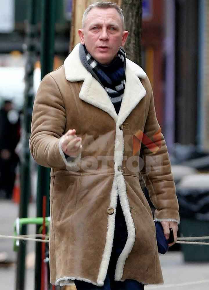 Daniel Craig Shearling Winter Coat
